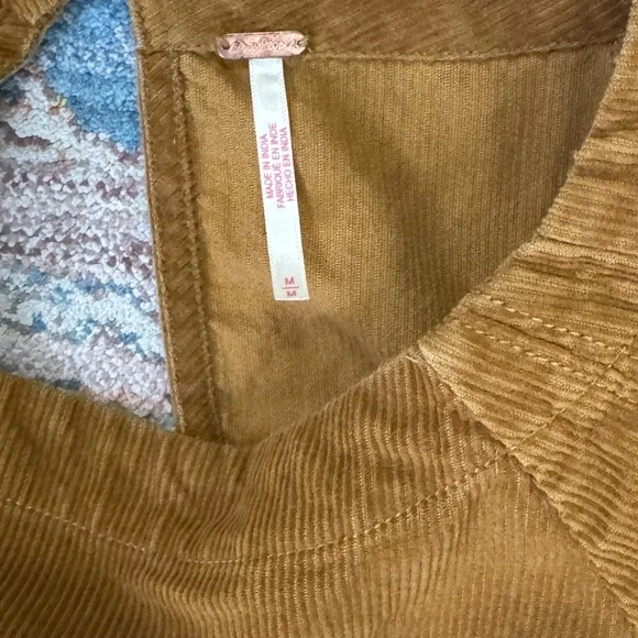Free People M Corduroy Tunic Top - Picture 9 of 9